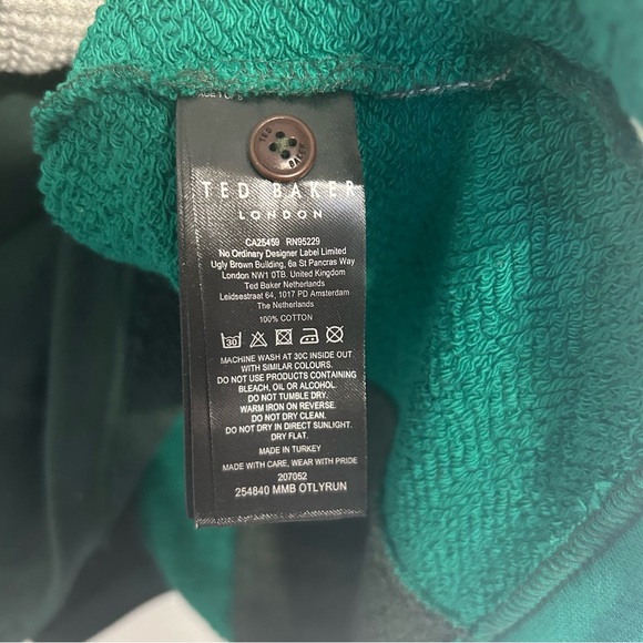 NWT Ted Baker Otlyrun Striped Rugby Top Sz 5 Green - Picture 11 of 14